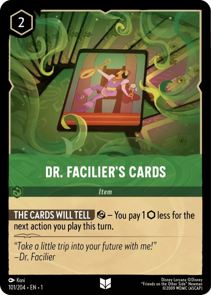 Disney Lorcana - [101/204] - DR. FACILIER'S CARDS ENG FOIL [M/NM] - The Great Illuminary -