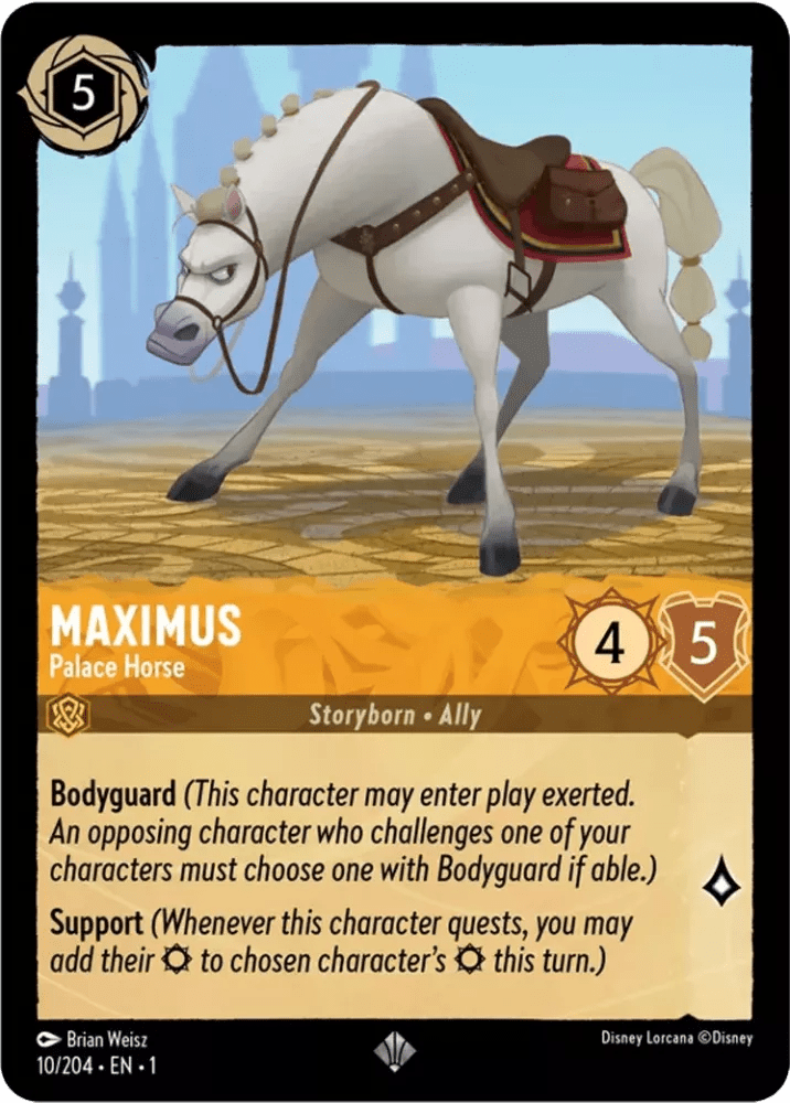 Disney Lorcana - [10/204] - MAXIMUS - Palace Horse ENG FOIL [M/NM] - The Great Illuminary -