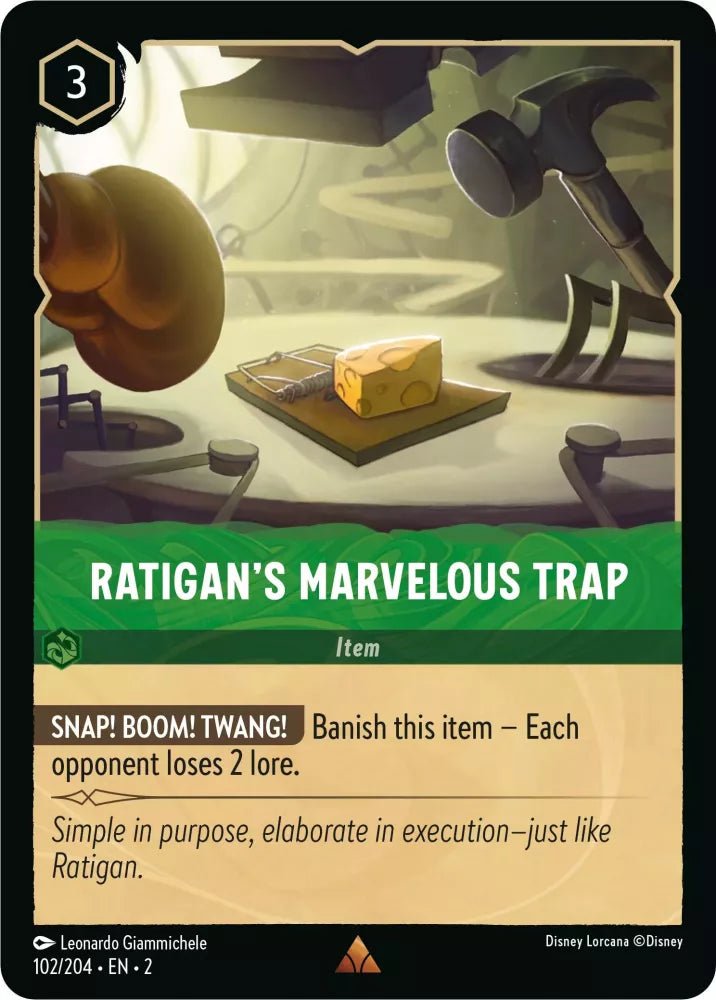 Disney Lorcana - [102/204][S2] - RATIGAN'S MARVELOUS TRAP ENG FOIL [M/NM] - The Great Illuminary -