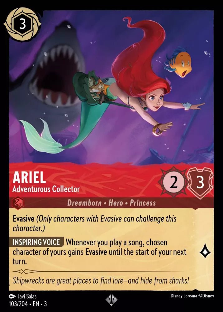 Disney Lorcana - [103/204][S3] - ARIEL - Adventurous Collector ENG FOIL [M/NM] - The Great Illuminary -