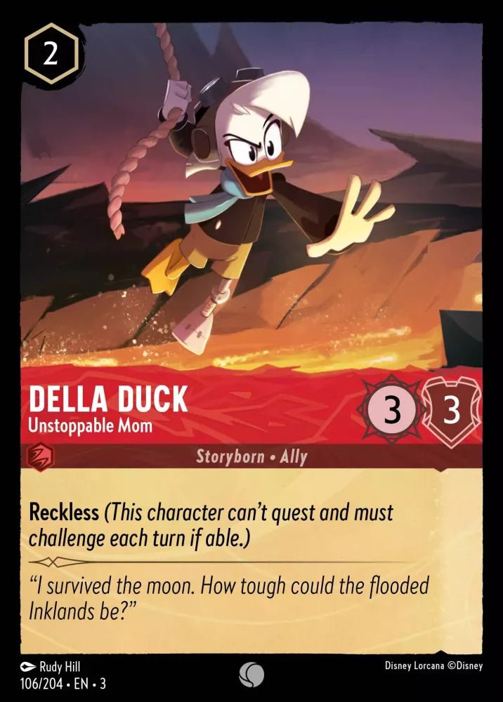 Disney Lorcana - [106/204][S3] - DELLA DUCK - Unstoppable Mom ENG FOIL [M/NM] - The Great Illuminary -