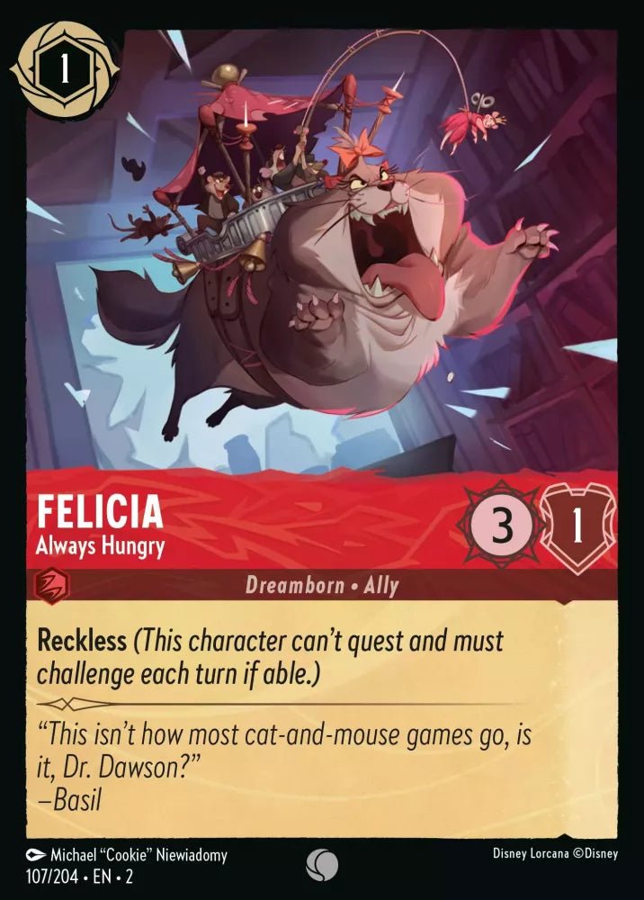 Disney Lorcana - [107/204][S2] - FELICIA - Always Hungry ENG FOIL [M/NM] - The Great Illuminary -