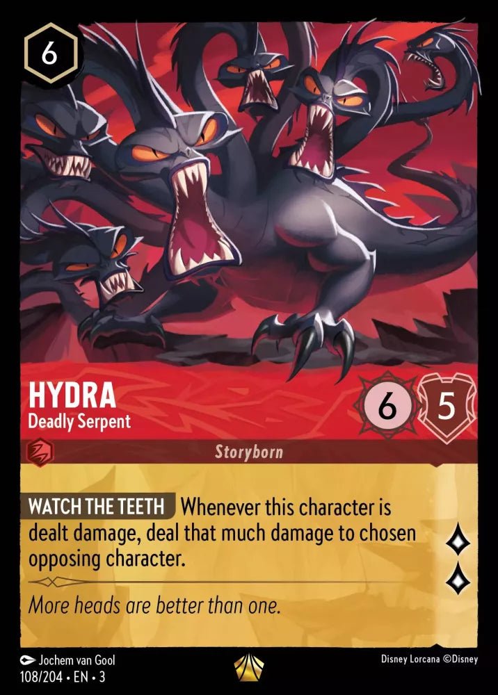 Disney Lorcana - [108/204][S3] - HYDRA - Deadly Serpent ENG FOIL [M/NM] - The Great Illuminary -