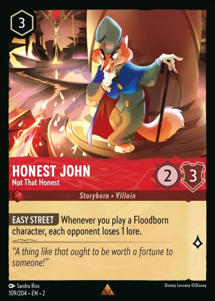 Disney Lorcana - [109/204][S2] - HONEST JOHN - Not That Honest ENG FOIL [M/NM] - The Great Illuminary -