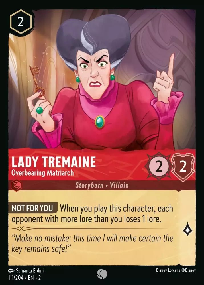 Disney Lorcana - [111/204][S2] - LADY TREMAINE - Overbearing Matriarch ENG FOIL [M/NM] - The Great Illuminary -