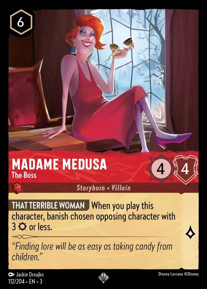 Disney Lorcana - [112/204][S3] - MADAME MEDUSA - The Boss ENG FOIL [M/NM] - The Great Illuminary -