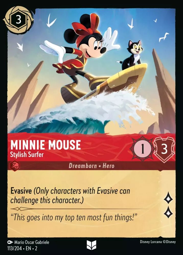 Disney Lorcana - [113/204][S2] - MINNIE MOUSE - Stylish Surfer ENG FOIL [M/NM] - The Great Illuminary -