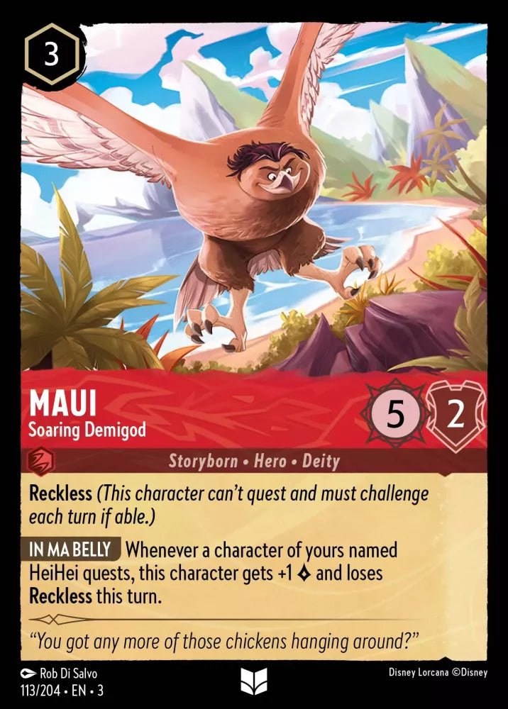 Disney Lorcana - [113/204][S3] - MAUI - Soaring Demigod ENG FOIL [M/NM] - The Great Illuminary -