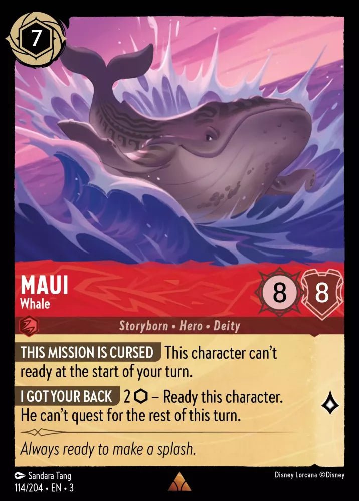 Disney Lorcana - [114/204][S3] - MAUI - Whale ENG FOIL [M/NM] - The Great Illuminary -