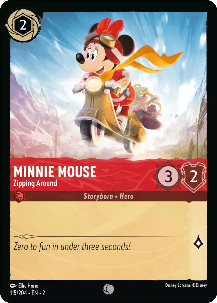 Disney Lorcana - [115/204][S2] - MINNIE MOUSE - Zipping Around ENG FOIL [M/NM] - The Great Illuminary -