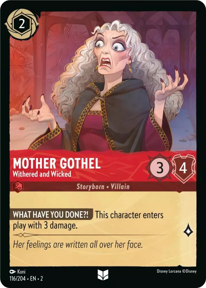 Disney Lorcana - [116/204][S2] - MOTHER GOTHEL - Withered and Wicked ENG FOIL [M/NM] - The Great Illuminary -