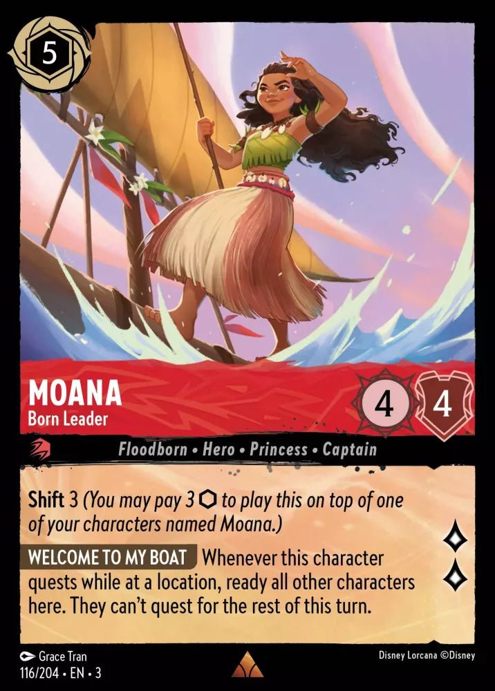 Disney Lorcana - [116/204][S3] - MOANA - Born Leader FOIL [M/NM] - The Great Illuminary -