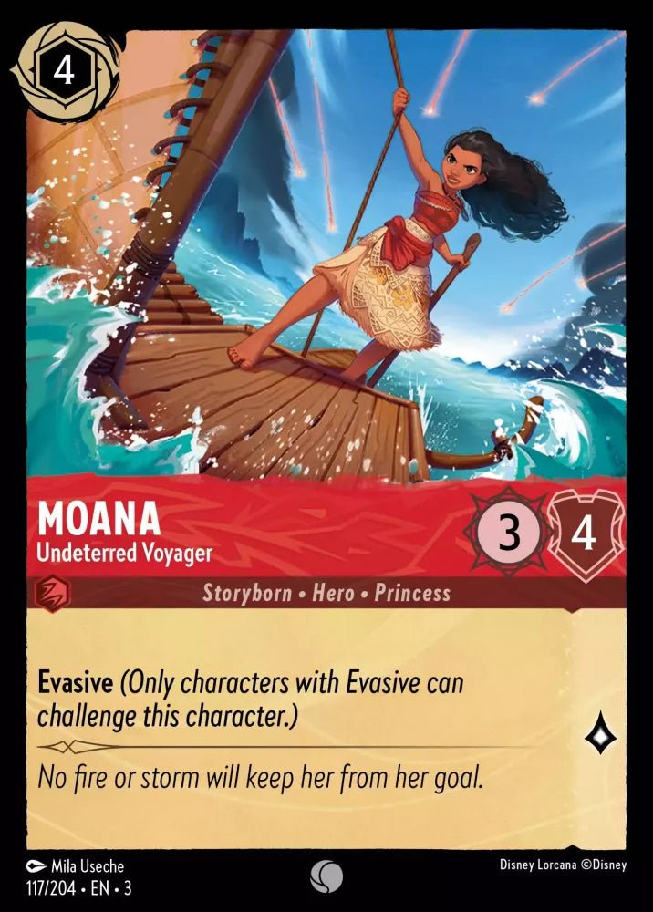 Disney Lorcana - [117/204][S3] - MOANA - Undeterred Voyager FOIL [M/NM] - The Great Illuminary -