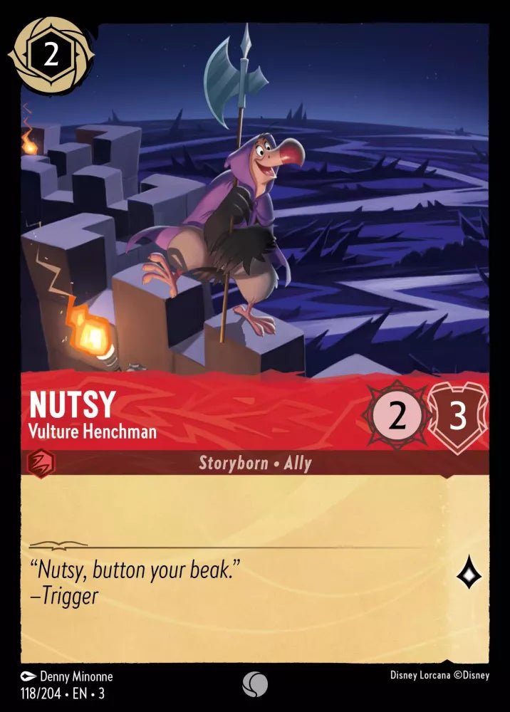 Disney Lorcana - [118/204][S3] - NUTSY - Vulture Henchman FOIL [M/NM] - The Great Illuminary -