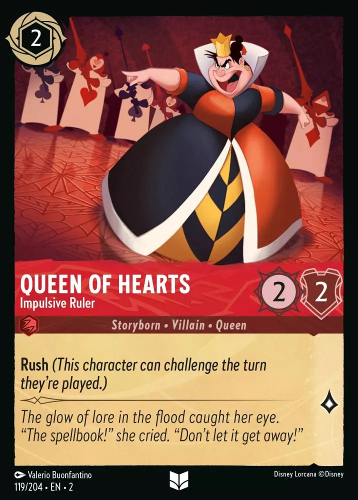 Disney Lorcana - [119/204][S2] - QUEEN OF HEARTS - Impulsive Rules ENG FOIL [M/NM] - The Great Illuminary -