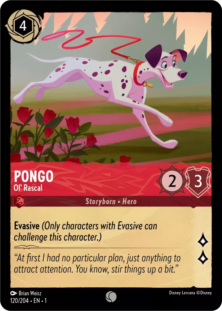 Disney Lorcana - [120/204] - PONGO - Ol' Rascal ENG FOIL [M/NM] - The Great Illuminary -