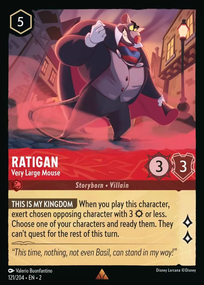 Disney Lorcana - [121/204][S2] - RATIGAN - Very Large Mouse ENG FOIL [M/NM] - The Great Illuminary -