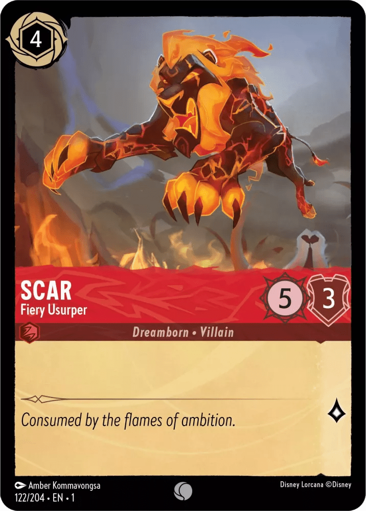 Disney Lorcana - [122/204] - SCAR - Fiery Usurper ENG FOIL [M/NM] - The Great Illuminary -