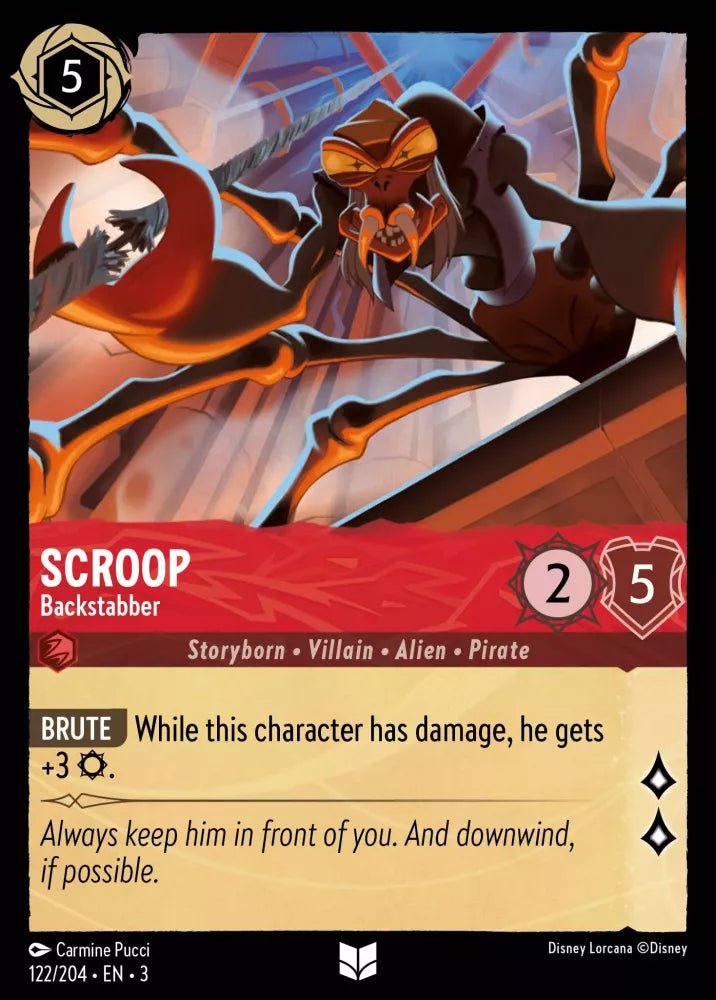 Disney Lorcana - [122/204][S3] - SCROOP - Backstabber NON-FOIL [M/NM] - The Great Illuminary -