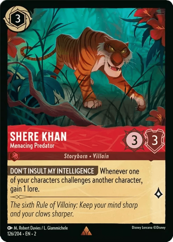 Disney Lorcana - [126/204][S2] - SHERE KHAN - Menacing Predator ENG FOIL [M/NM] - The Great Illuminary -