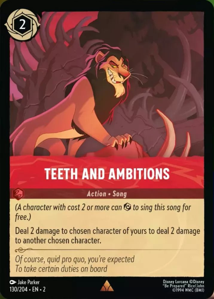 Disney Lorcana - [130/204][S2] - TEETH AND AMBITIONS ENG FOIL [M/NM] - The Great Illuminary -