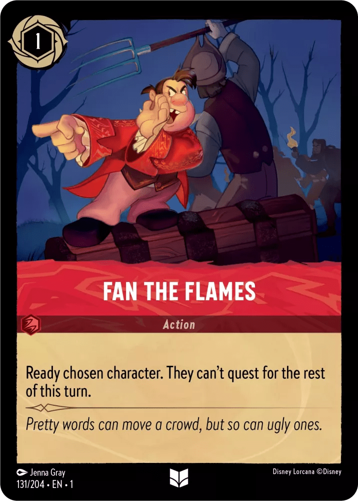 Disney Lorcana - [131/204] - FAN THE FLAMES ENG FOIL [M/NM] - The Great Illuminary -