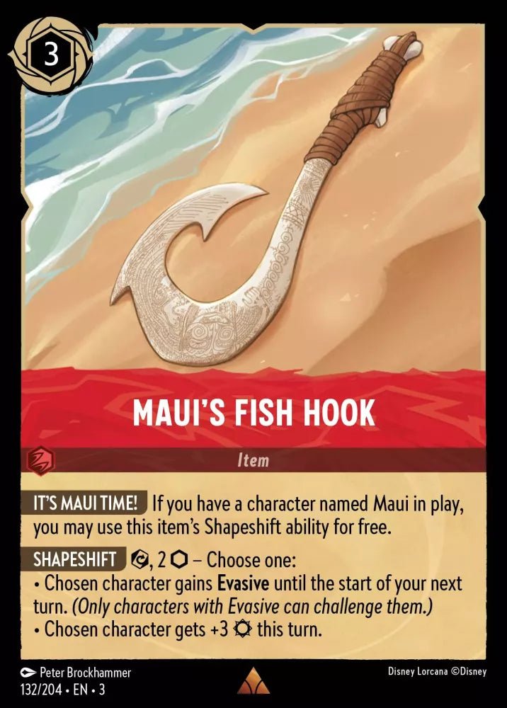 Disney Lorcana - [132/204][S3] - MAUI'S FISH HOOK FOIL [M/NM] - The Great Illuminary -