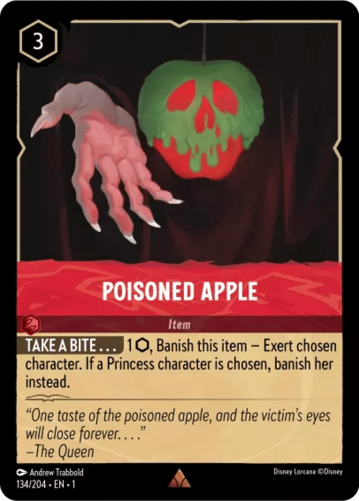 Disney Lorcana - [134/204] - POISONED APPLE ENG FOIL [M/NM] - The Great Illuminary -