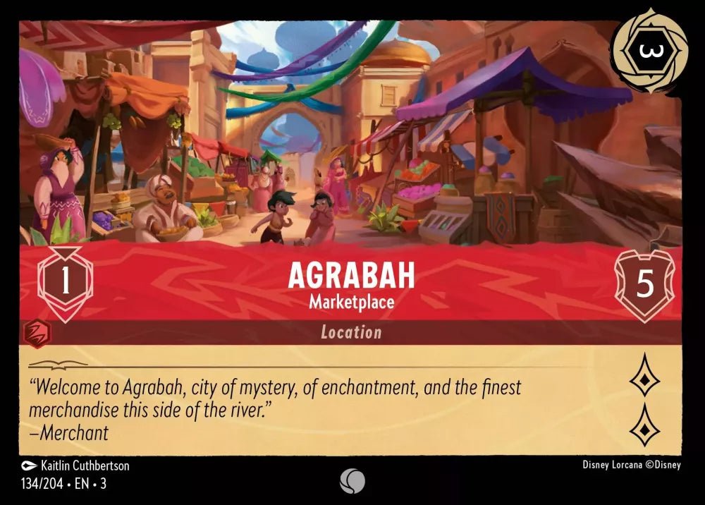 Disney Lorcana - [134/204][S3] - AGRABAH - Marketplace FOIL [M/NM] - The Great Illuminary -