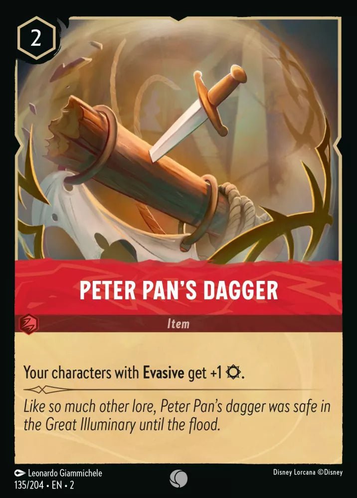 Disney Lorcana - [135/204][S2] - PETER PAN'S DAGGER ENG FOIL [M/NM] - The Great Illuminary -