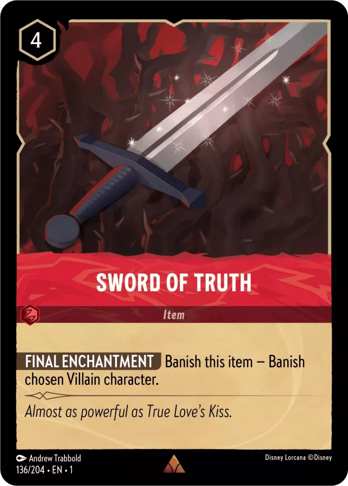 Disney Lorcana - [136/204] - SWORD OF TRUTH ENG NON-FOIL [M/NM] - The Great Illuminary -