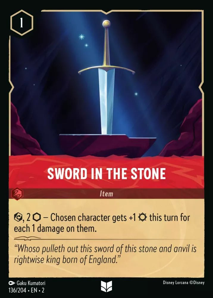 Disney Lorcana - [136/204][S2] - SWORD IN THE STONE ENG FOIL [M/NM] - The Great Illuminary -