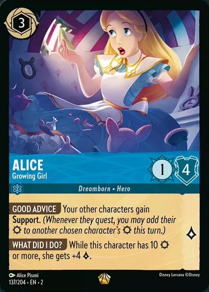 Disney Lorcana - [137/204][S2] - ALICE - Growing Girl ENG FOIL [M/NM] - The Great Illuminary -