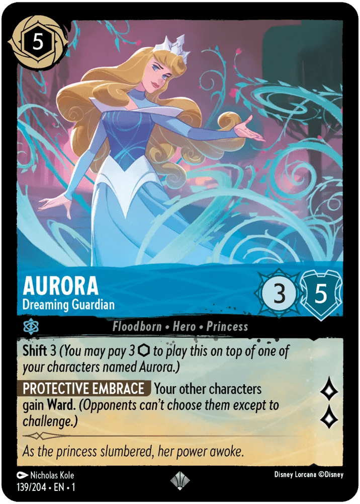 Disney Lorcana - [139/204] - AURORA - Dreaming Guardian ENG FOIL [M/NM] - The Great Illuminary -