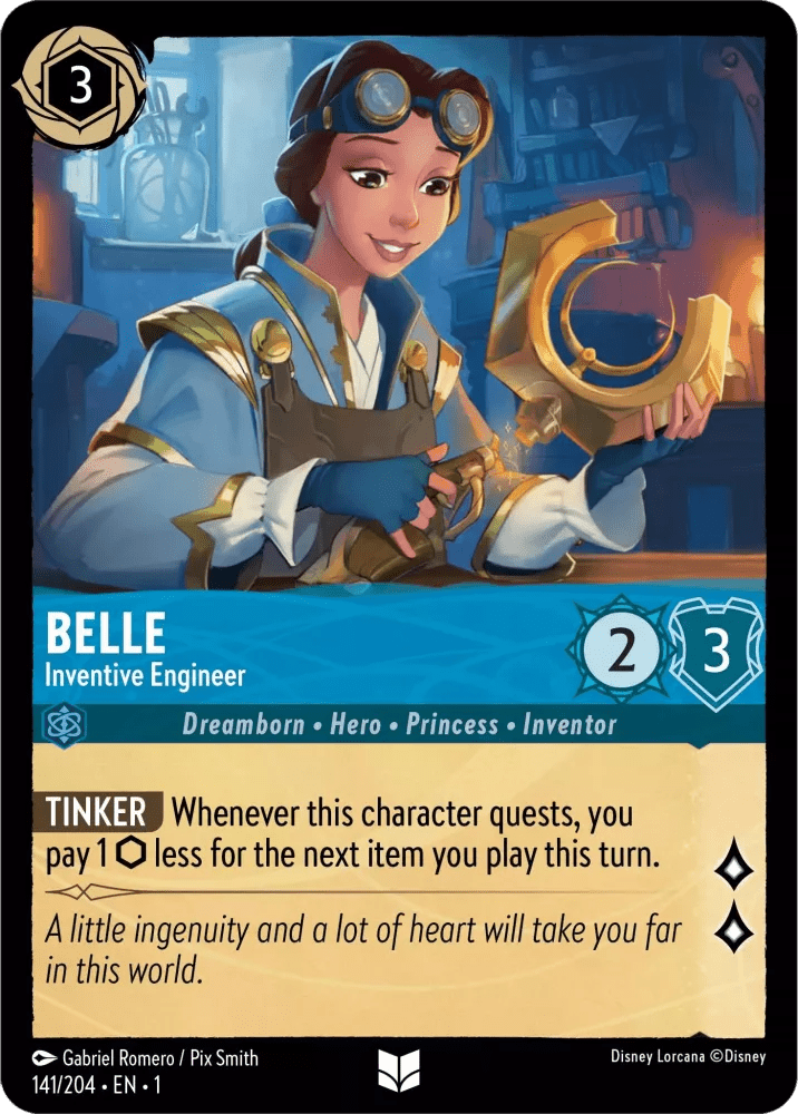 Disney Lorcana - [141/204] - BELLE - Inventive Engineer ENG FOIL [M/NM] - The Great Illuminary -