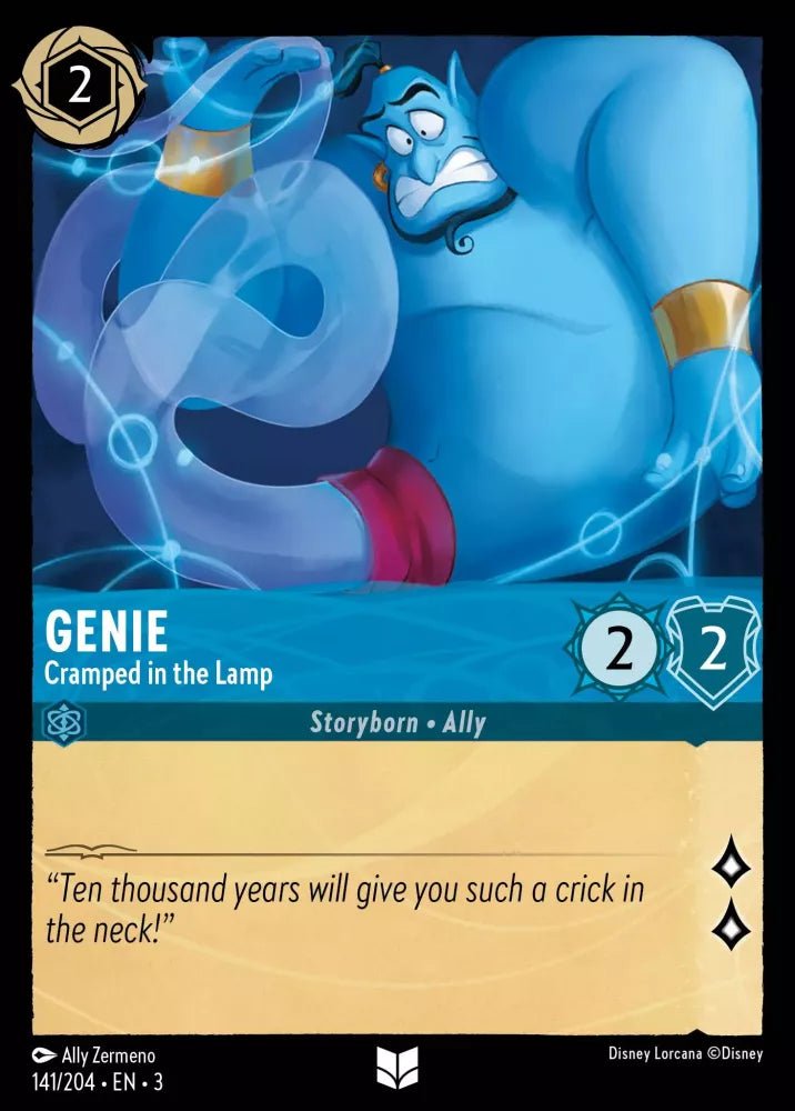 Disney Lorcana - [141/204][S3] - GENIE - Cramped in the Lamp NON-FOIL [M/NM] - The Great Illuminary -