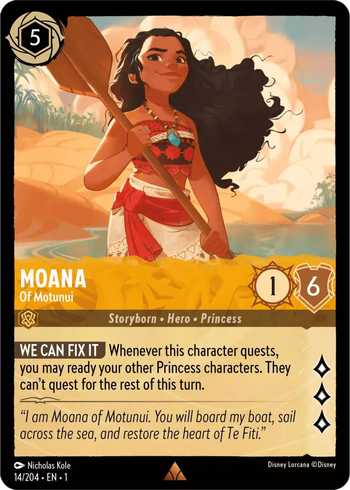 Disney Lorcana - [14/204] - MOANA - Of Motunui ENG FOIL [M/NM] - The Great Illuminary -