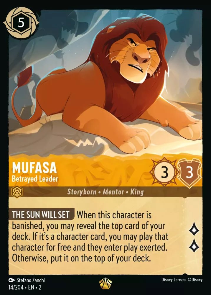 Disney Lorcana - [14/204][S2] - MUFASA - Betrayed Leader ENG FOIL [M/NM] - The Great Illuminary -