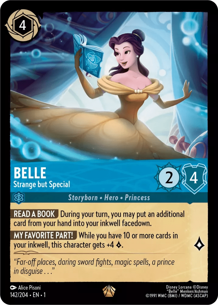 Disney Lorcana - [142/204] - BELLE - Strange but Special ENG FOIL [M/NM] - The Great Illuminary -