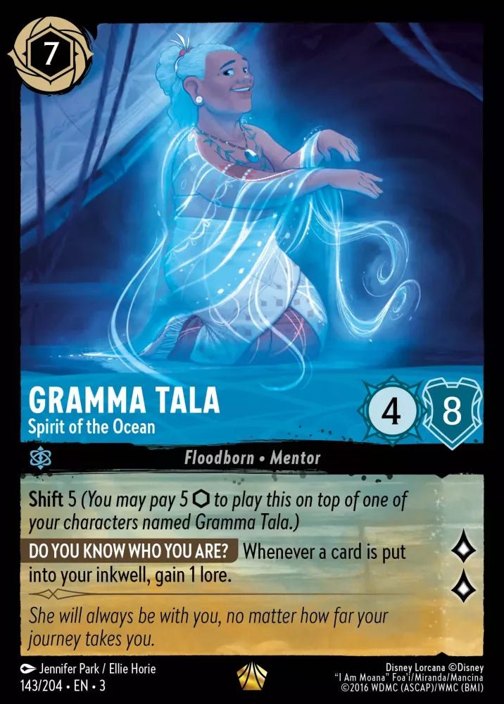 Disney Lorcana - [143/204][S3] - GRAMMA TALA - Spirit of the Ocean FOIL [M/NM] - The Great Illuminary -