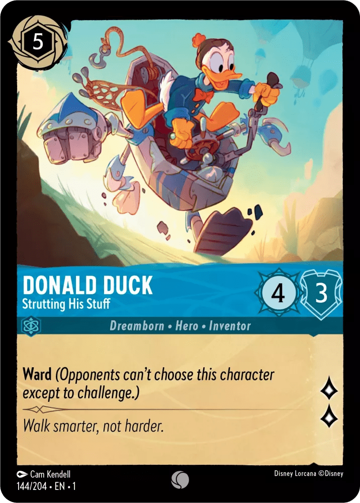 Disney Lorcana - [144/204] - DONALD DUCK - Strutting His Stuff ENG FOIL [M/NM] - The Great Illuminary -