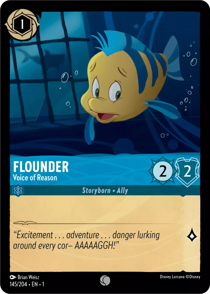 Disney Lorcana - [145/204] - FLOUNDER - Voice of Reason ENG FOIL [M/NM] - The Great Illuminary -