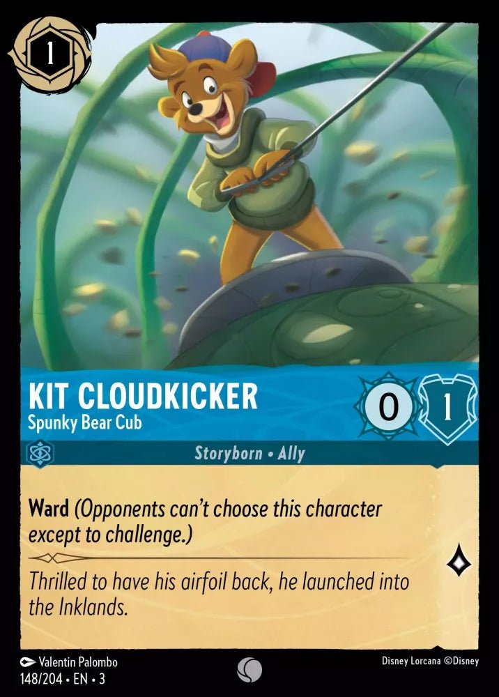 Disney Lorcana - [148/204][S3] - KIT CLOUDKICKER - Spunky Bear Cub FOIL [M/NM] - The Great Illuminary -