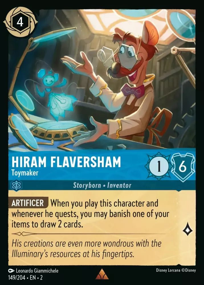 Disney Lorcana - [149/204][S2] - HIRAM FLAVERSHAM - Toymaker ENG FOIL [M/NM] - The Great Illuminary -