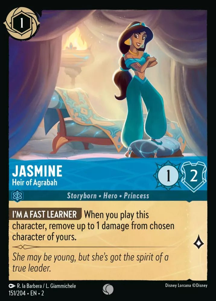 Disney Lorcana - [151/204][S2] - JASMINE - Heir of Agrabah ENG NON-FOIL [M/NM] - The Great Illuminary -