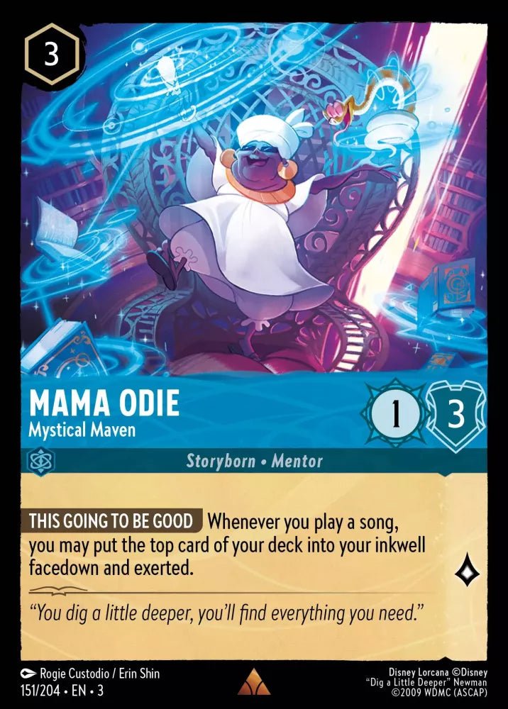 Disney Lorcana - [151/204][S3] - MAMA ODIE - Mystical Maven NON-FOIL [M/NM] - The Great Illuminary -