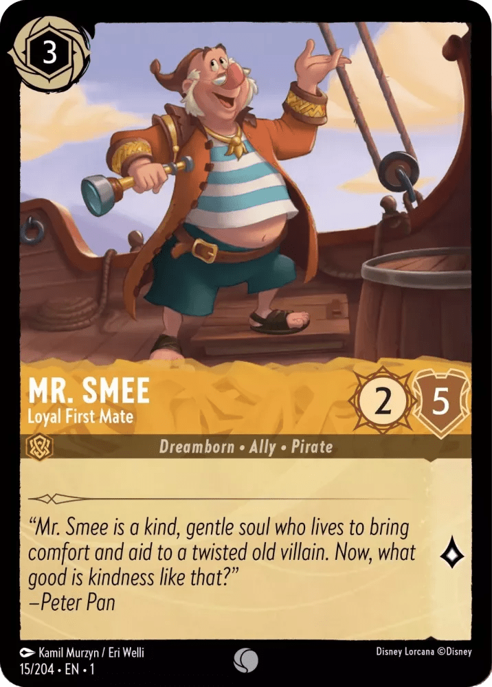 Disney Lorcana - [15/204] - MR. SMEE - Loyal First Mate ENG - FOIL [M/NM] - The Great Illuminary -