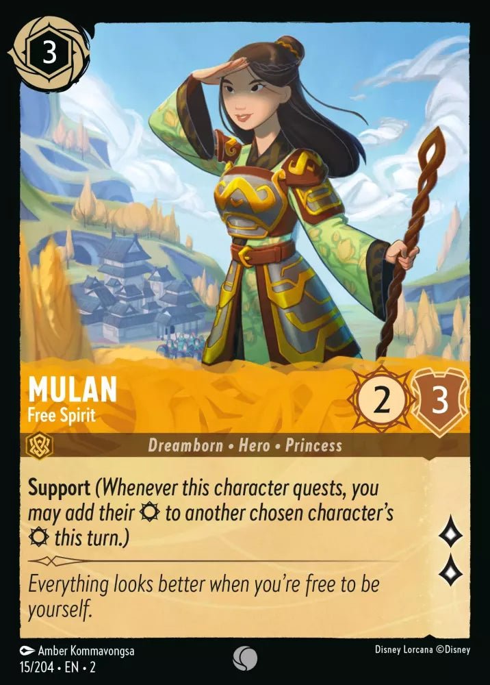 Disney Lorcana - [15/204][S2] - MULAN - Free Spirit ENG FOIL [M/NM] - The Great Illuminary -