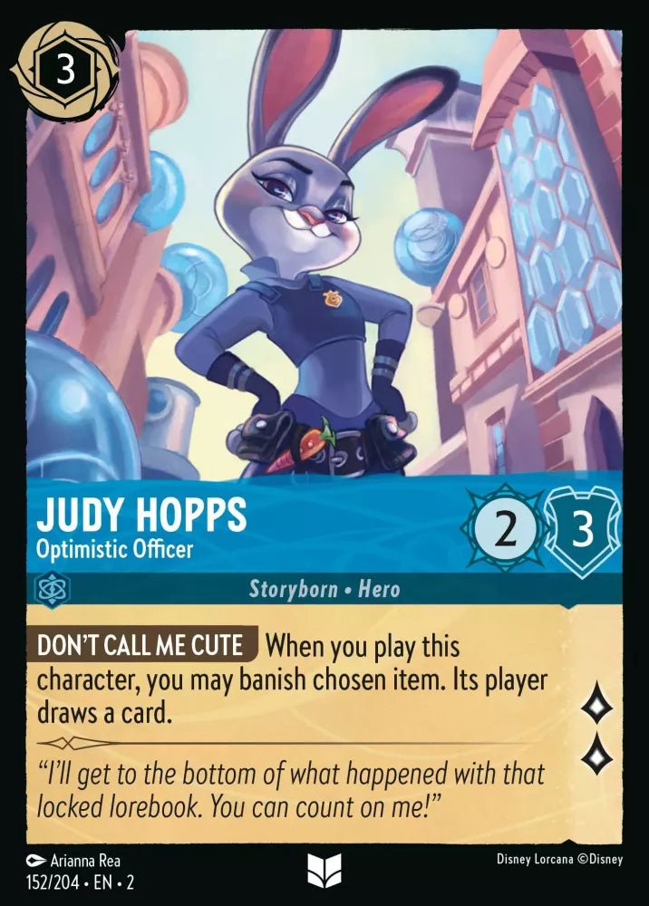 Disney Lorcana - [152/204][S2] - JUDY HOPPS - Optimistic Officer ENG NON-FOIL [M/NM] - The Great Illuminary -