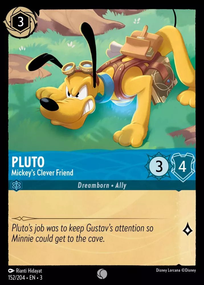 Disney Lorcana - [152/204][S3] - PLUTO - Mickey's Clever Friend FOIL [M/NM] - The Great Illuminary -